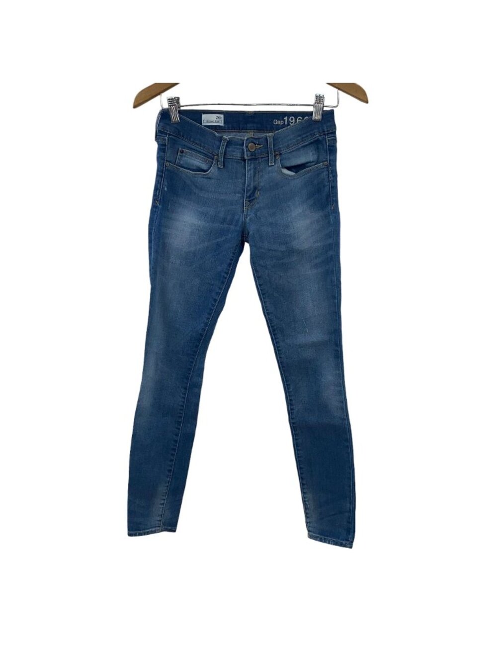 Gap 1969 Lightly Color Distressed 26R Legging Denim Jeans